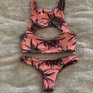 Mikoh cutout bikini top and matching bottom (bottom s; top M)